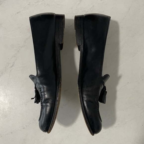Salvatore Ferragamo Mens Black Leather Tassel Loafers Size 8D - Picture 3 of 9